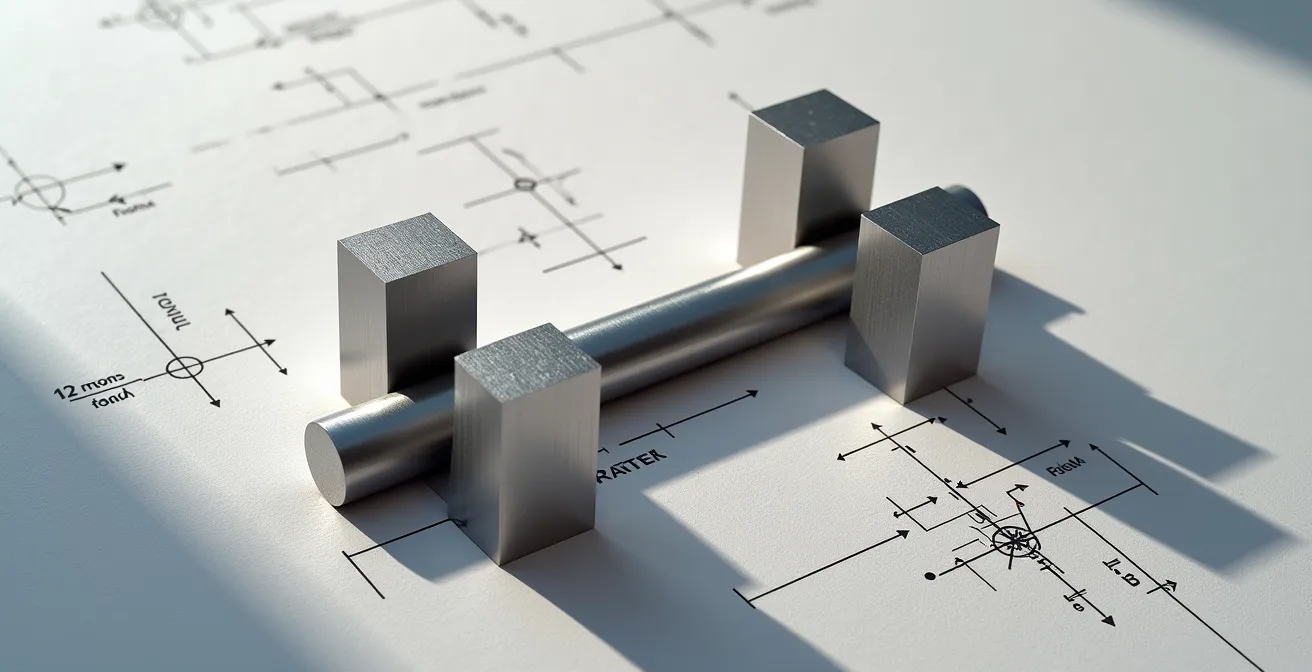 Diagramme schématique montrant comment la force d'une tentative d'effraction se répartit sur trois points de verrouillage